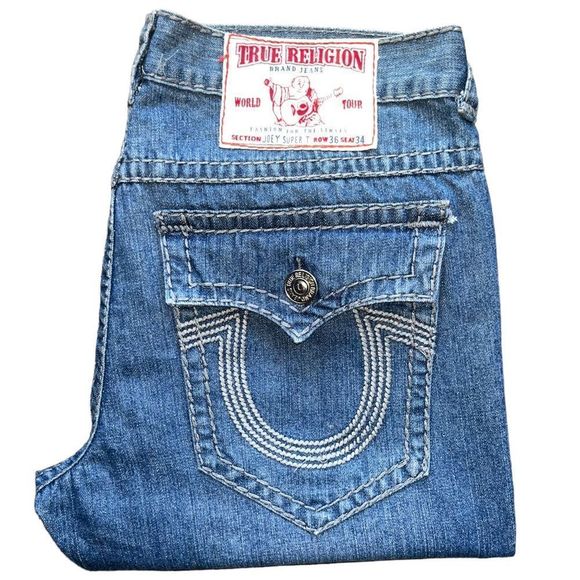 True Religion Jeans Vintagetrue Religionjoey Super T Rope Stitch